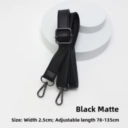 New Yu Black Leather Bag Strap Single Shoulder Crossbody Bag Long Strap School Bag Backpack Accessories Women's Bag Belt