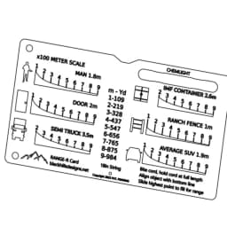Acrylic Range Finder Card Square Outdoor Auxiliary Ruler Coordinate Grid Reader Hunting Ruler Auxiliary Rangefinder