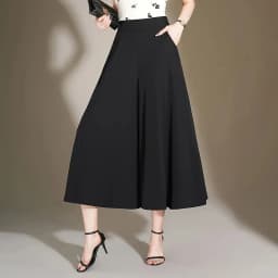 New Wide Leg Pants Women's 2024 Spring Summer Fashion High Waisted Ladies Skirts Pants Temperament Versatile Lady Trousers