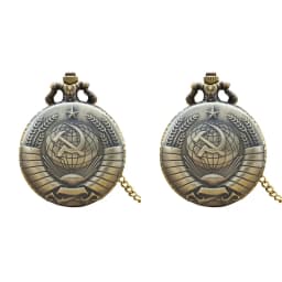Retro Charm Neutral Fashion Soviet CCCP Quartz Steampunk Pocket Watch Men's and Women's Necklace Pendant Gift