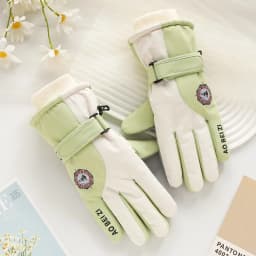 Women Winter Keep Warm Touch Screen Waterproof Anti Slip Thickened Outdoor Sports Ski Gloves Add Velvet Cycling