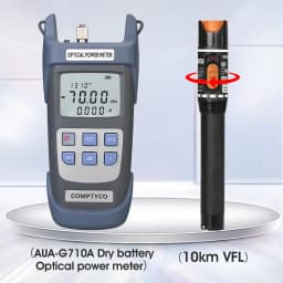 19pcs/set FTTH Fiber Optic Tool Kit with AUA-6S Fiber Cleaver -70~+10dBm/-50+26dBm Optical Power Meter 10mw Visual Fault Locator