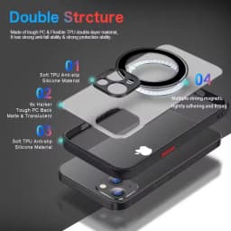 Luxury Armor Matte For Magsafe Magnetic Wireless Charging Case For iPhone17 14 15 16 17 Pro Max 12 13 Mini Plus Shockproof Cover