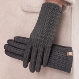 Women Winter Keep Warm Touch Screen Down Suede Fabric Gloves Cycling Drive Fashion Elegant Temperament Windproof Diamond Grid