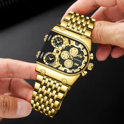 New men's quartz men's business handsome watch suitable for daily wear and holiday gifts in multiple time zones
