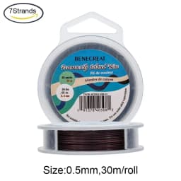 1 Roll Stainless Steel Tiger Tail Beading Wire 7/19/49 Strand Bead Stringing Wire for DIY Earring Jewelry Crafts Making