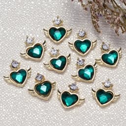 10Pcs 3D Crystal Butterfly Nail Charms Hollow Shape with Rhinestones for DIY Nail Art Decorations 8*8.5mm Shiny Butterfly Gems 9