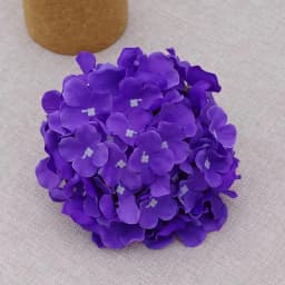 5PCS 54 Heads Silk Hydrangea Heads Artificial Flowers Heads with Stems Fake Hydrangea Flowers for Home Wedding Party Decoration