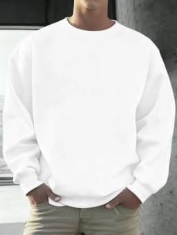 Solid Soft Pullovers Street Autumn Comfy Fleece Hoodies Office Jogging Loose Sweatshirts Casual Basics Daily Streetwear Of Men