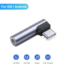 USB Type C to 3.5mm Headphone and Charger Adapter 30W Fast Charging Splitter With Aux Audio Jack For Samsung Galaxy S24 23 Ultra
