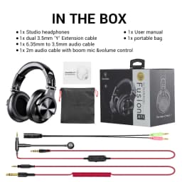 Oneodio A71 Wired HiFi Headphones With Mic Over Ear Stereo Hi-Res Headset Studio DJ Headphone For Recording Monitor 3.5/6.35mm