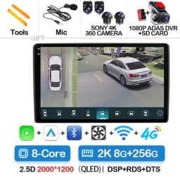 Android 16 Car Radio For Fiat Ducato 3 2006 - 2022 Carplay Auto Multimedia Stereo Player GPS Navi BT 360 Camera 4G WIFI QLED DSP