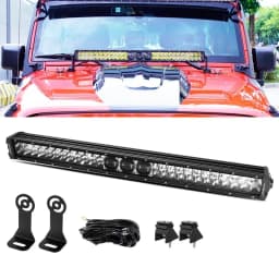 AUXBEAM 12-32 inch LED Work Light Bar with Wire Harness Kit 270W 33000lm High Brightness for SUV ATV UTV Trucks 5D-PRO Series