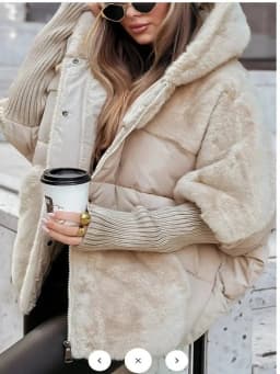 Women's Loose Fit Hooded Patchwork Sve down Cotton Jaet Coat Street Sle Thin Autumn Winter New Arrival Pure Color