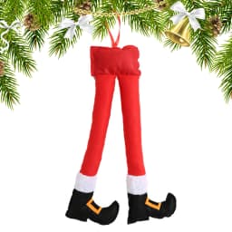 Elf Legs Christmas Tree Decorations Plush Santa Elf Leg Christmas Tree Ornament Stuffed Legs Stuck In Tree For Home Party
