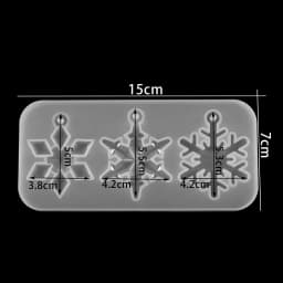 New Christmas Multi Shapes Snowflake Pendant Silicone Mold Hanging Epoxy Resin Mould For DIY Christmas Tree Decor Jewelry Making
