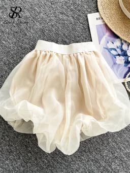 SINGREINY Sweet Fashion Female Shorts Solid High Elastic Waist Slim Design 2025 Newest Summer Basics Cute Casual Mesh Shorts