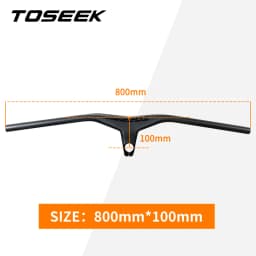 TOSEEK Mtb Handlebars And Stem 28.6mm-17Degree Carbon Integrated Handlebar For Mountain Bike 660~80070/80/90/100mm Bicycle Parts