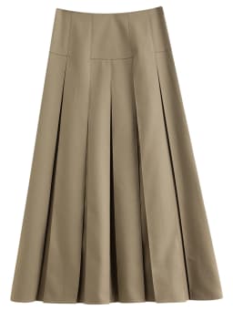 DUSHU Women's College Notes Style Asymmetrical Collar Top and Matching Pleated Skirt Set 2026 Spring New Arrinal Break Outfit