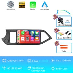 Android 16 For KIA PICANTO Morning 2011 2012 2013 2014 2015 2016 Carplay Auto Multimedia Car Radio Navigation Player WIFI+4G DSP