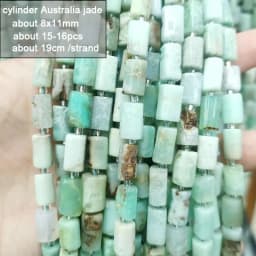 Wholesale 100% Natural Green Jade Cylinder Square Irregular Faceted Round Stone Beads for Jewelry Making Diy Bracelet Charms
