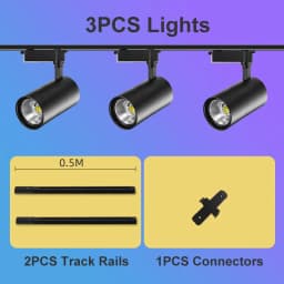 Full Set Led Track Lights 50W 40W 20W Cob Ceiling Rail Spotlight Lighting Indoor For Living Room Kitchen Decor Led Track Lights
