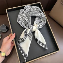 2025 New Yellow Lemon Print Square Silk Scarf for Women 70*70cm Neck Ties Fashion Decorate Neckerchief Female Hijab Bag Ribbions