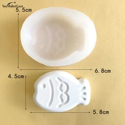 Cartoon Little Fish Snapper Roasted Cake Grinder Baked Silicone Rice Cake Mold Soap Mold Gypsum Aromatherapy