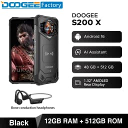 DOOGEE S200 X VIP Edition Rugged Smartphon 5G 6.72” FHD+ 120Hz Dimensity 7050 Mobile Phone 48GB+512GB 10100mAh 100MP Android 16