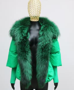 Female Large Fox Fur Collar Outerwear Thick Warm Fur Real Fur Coat Winter Jacket Women White Duck Down Jackets Hooded