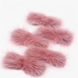 5pcs Real Natural Mink Pompon Bowknot 2*6cm Fur Pompom Balls Bow Tie Fluffy Pompones for Diy Jewelry Craft Supplies Accessories