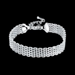 Hot Sale 925 Sterling Silver Chain Solid Bracelet for Women Mens Charm Party Gift Wedding Fashion Jewelry