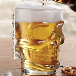 Classical Pirate Partner Beer Cup Crystal Glass Creative Skull Face Bone with Handle Drinking Wine Vodka Essential Bar KTV