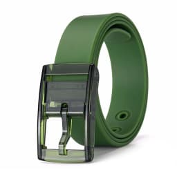 Universal Colored Silicone Candy Color Square Pin Buckle Belt Fashion Match Casual Pants Belt Trendy Women's Banquet Gifts