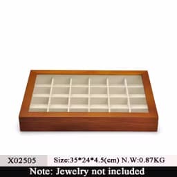 Wooden 3 in1 Multi-function Jewelry Display Box High quality Microfiber Ring Earring Bangle Organizer Case Luxury Storag Box