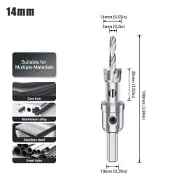 1pc 12-160mm TCT Carbide Hole Saw Drill Bit Hole Saw Cutter For Stainless Steel Metal Alloy Drilling