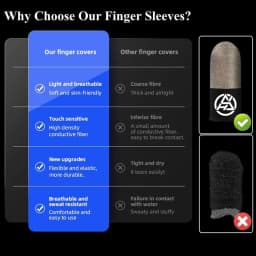 Soft Game Fingertip Gloves Sweatproof Anti-slip Gamer Thimbles Touch Screen Finger Sleeve Breathable Fingertip Cover for Gamer