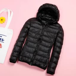 Light Down Jacket Women Inner Cloth Autumn Winter Slim Short Stand hooded Warm White Duck Down Coat Women Outerwear Plus Size