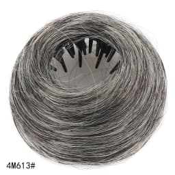 Adjustable Synthetic Bun Ponytail Wig For Women Magic Bird's Nest Shaped Hair Bun With Circle Elastic Clips Straight Donut Updo
