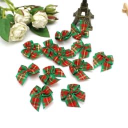 30Pcs/Lot 3.5x3.5cm Polyester Ribbon Bows Mini Satin Bows For Crafts Sewing Ornaments Party Home Christmas Decorations