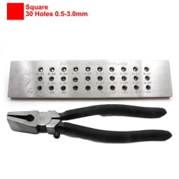 Wire Draw Plates Drawplate Pulling Plier Set for Jewelry Making Round Rectangle Hexagon Oval Square Shape