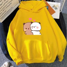 2025 Spring and Autumn New Fabric and Dudu Anime Cute Hoodie Spring and Autumn Couple Casual Long Sleeve Hoodie