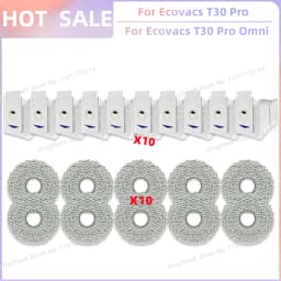 Fit For Ecovacs T30 Pro Omni / T30 OMNI, Ecovacs T30e Pro, YEEDI M12 ULTRA PLUS/M12 Pro+ Parts Brush Filter Bag Mop Cloth
