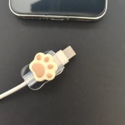2pcs Cat Paw Shaped Cable Protection Clips, Suitable for Iphone Accessory Data Cables, Type-C Cable Protectors