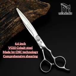 Professional Barber Scissors,6.3-6.8 Inch Black Coating Hair Cutting Shears,Top-Level VG10 Cobalt Steel Barbershop Accessories