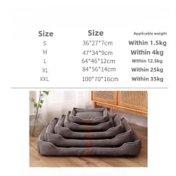 Waterproof Dog Bed 600D Oxford Pet Dogs Beds for All Seasons Thickened PP Cotton Filling Bite-resistant Pet Mat Dog Accessories
