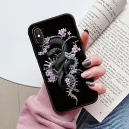 Flowers Funda For Phone Case iPhone X XS MAX XR Capa Soft Silicone Cute Cat Bear Back Cover For iPhone XR Bumper Women Anti-Fall
