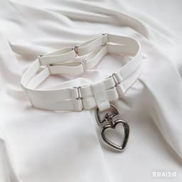 UYEE Women Colorful Tie Neck Ring Large Circle Heart Geometric Shape Accessory Belt Sweet Cool Style Iron Material for All Ages