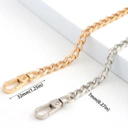 Flat Bag Chain Strap for Handbag Replacement, Purse Chain Accessories Shoulder Straps Crossbody DIY Purse Chain