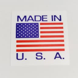 100pcs 25x25mm MADE IN U.S.A Factory Product Origin Instruction Synthetic Paper Sticker United States Manufacture